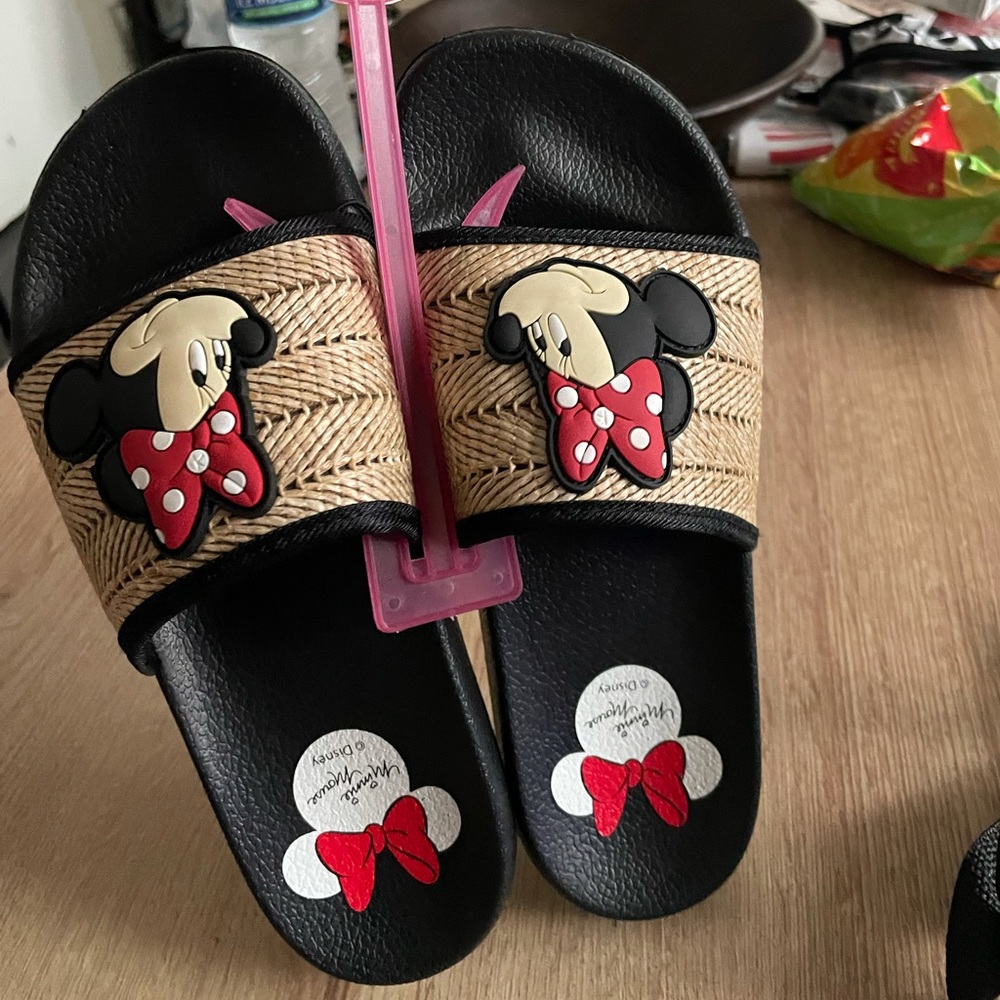 Slide on Minnie Mouse  sandals size 5